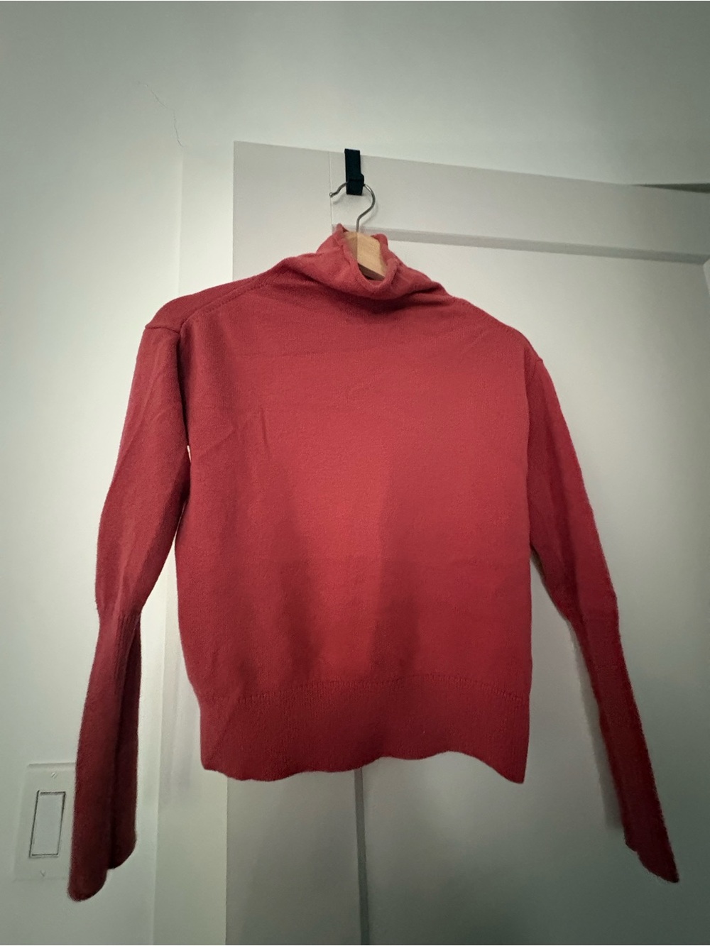Women’s Terracotta Mockneck Wool Sweater